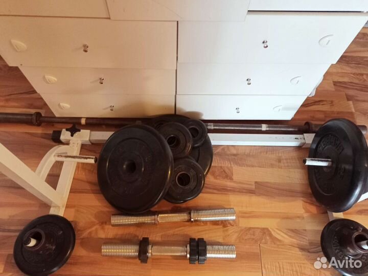 Стойка для штанги скамья