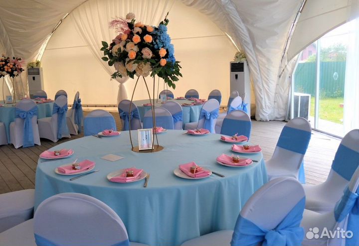 Скатерти для банкета,для кафе, чехлы на стулья опт