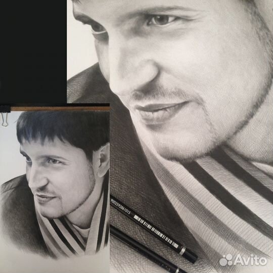Портрет по фото маслом, карандашом на заказ