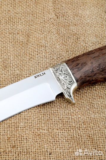 Нож Варан сталь RWL-34 карельская береза коричнева