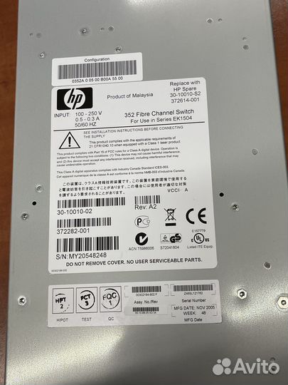 352 fibre channel switch for use in series EK1504