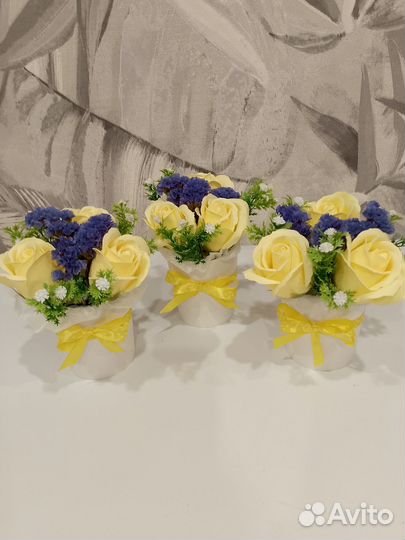 Букеты из мыльных роз, мыло ручной работы