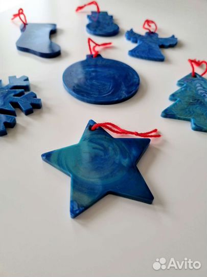 Ёлочные игрушки из эпоксидной смолы