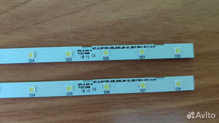 Подсветка Samsung 43 UE43NU7100U AOT