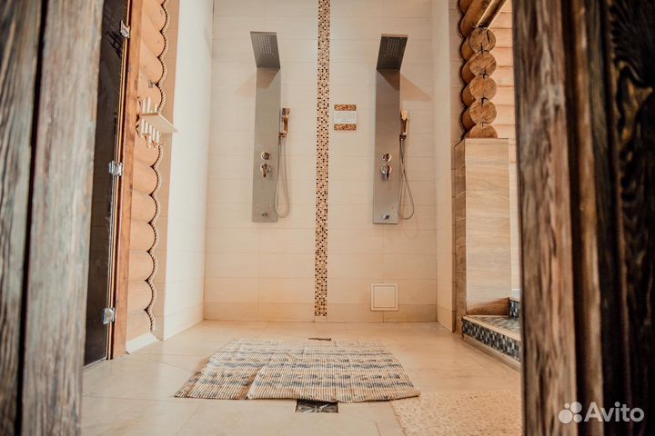 Баня на дровах, подогреваемый бассейн, беседка