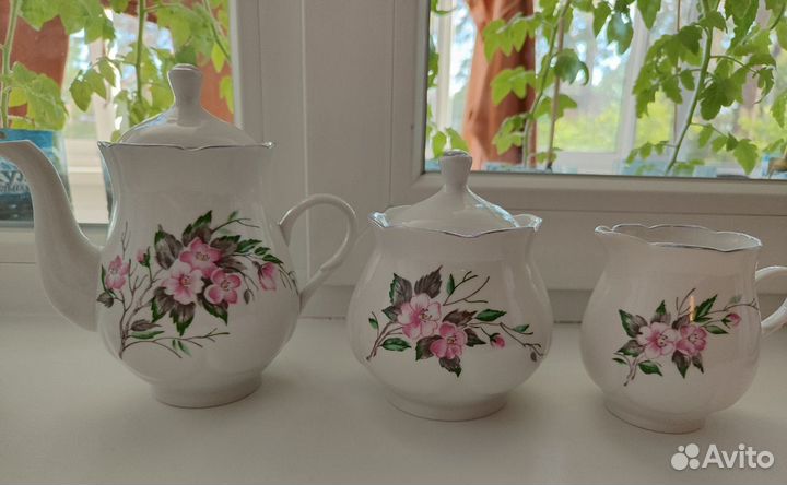 Фарфоровый чайный сервиз костяной фарфор СССР
