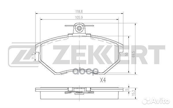 Колодки торм. диск. передн. Seat Ibiza II 93