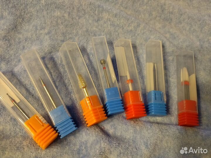 Фрезы, гель лаки, гель база, пушер