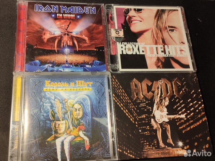 CD- диски. Iron Maiden, Roxette, Ac/Dc, киш