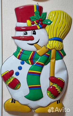 Снеговик на стену