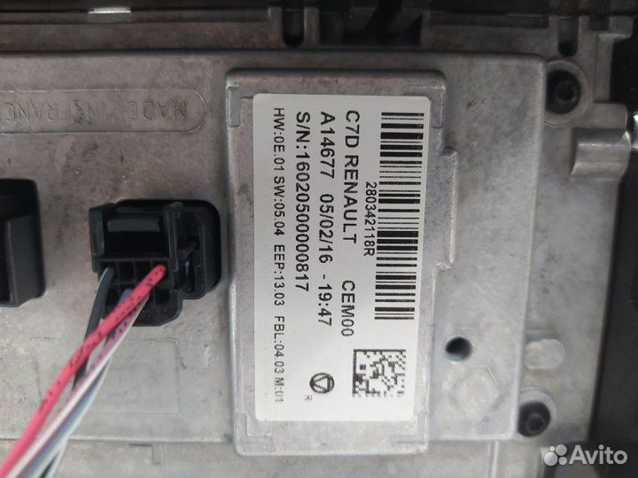 Б/У Б/У Дисплей Англия 280342118R renault