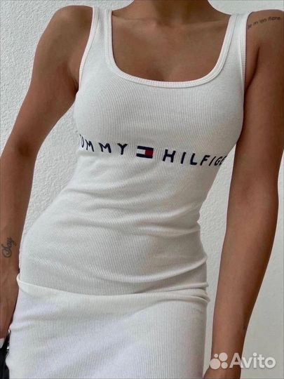 Платье майка Tommy Hilfiger белое