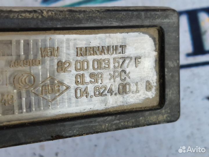 Фонарь подсветки номера Renault Fluence I (2009—20
