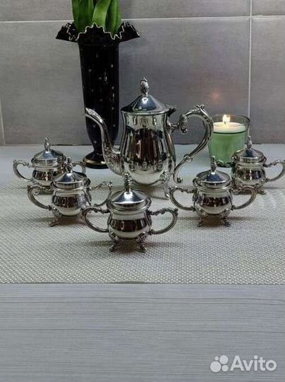 Винтажная посуда фарфоровая, мельхиорвая, Европа