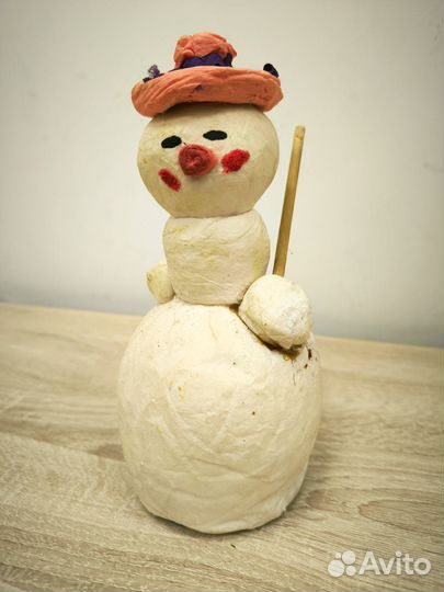 Снеговик ватный СССР, 24 см, 1981 г