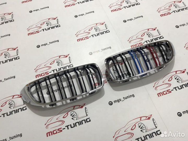 Ноздри в BMW 4 f32 М4 с хром ободом с триколором