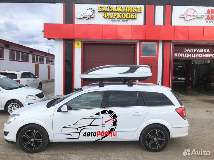 Автобокс Level Касатка 450л Opel Astra H caravan