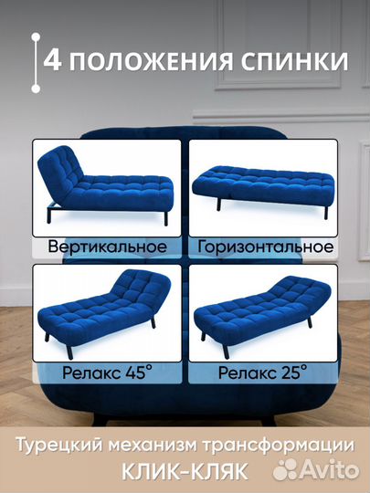 Кушетка Абри 4 положения спинки