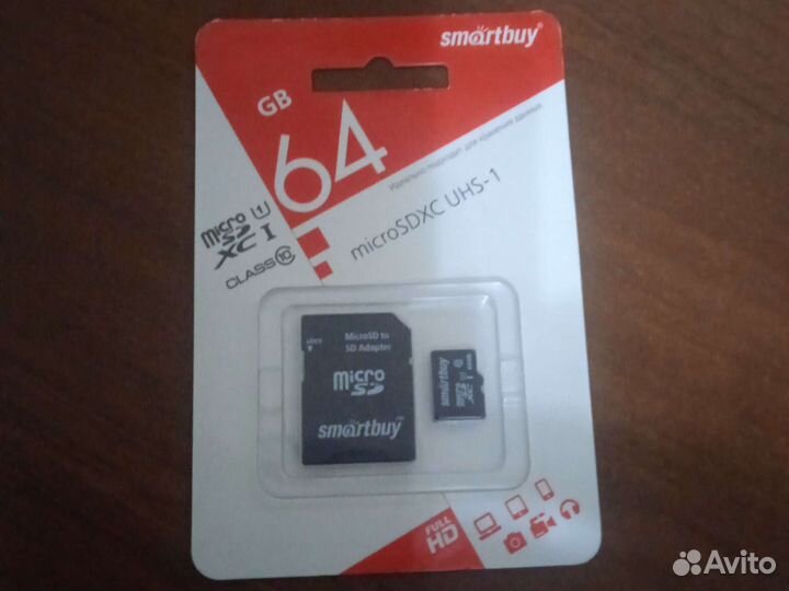 Карта памяти MicroSD 64gb