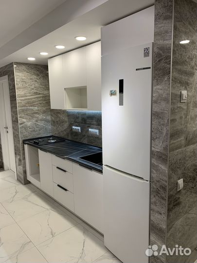 Белая прямая кухня ксп:32561