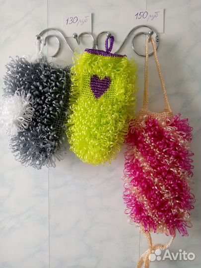 Мочалки ручной вязки