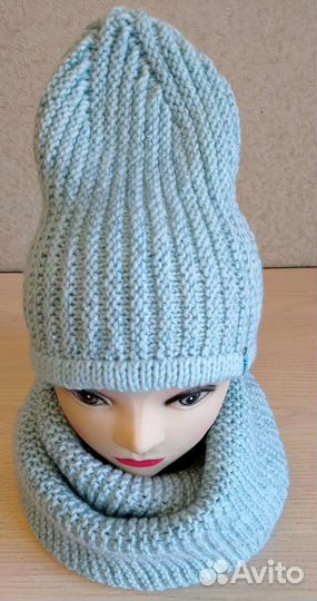 Комплект шапка и снуд