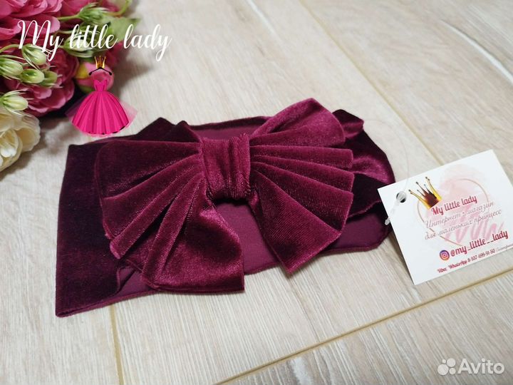 Бархатные повязки для девочки новые