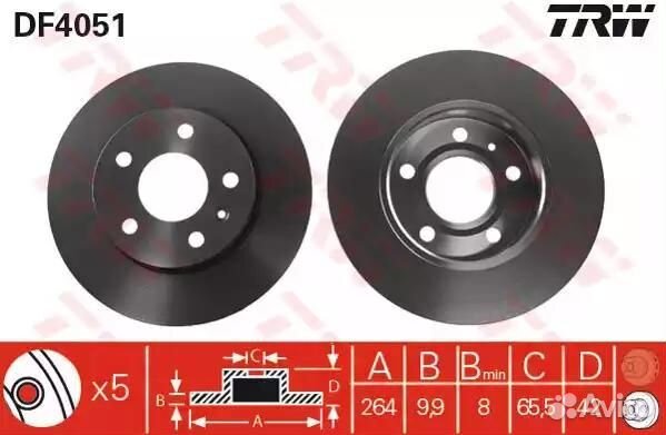 DF4051 Диск тормозной