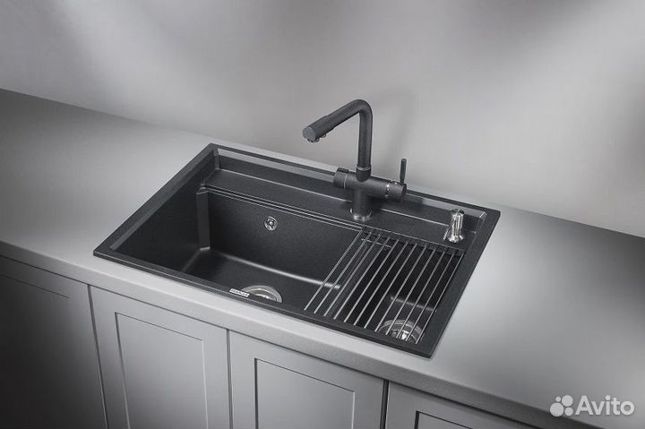 Кухонная мойка granula Kitchen Space (7302, чёрны
