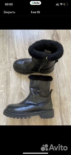 Кожаные ботинки Zara 30 размер