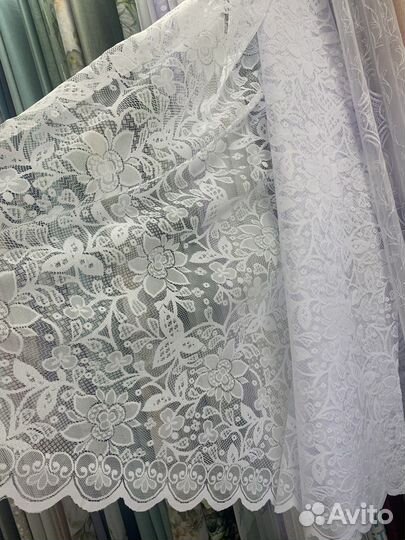 Тюль жаккард