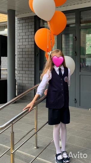 Школьная форма для девочки 134 синяя