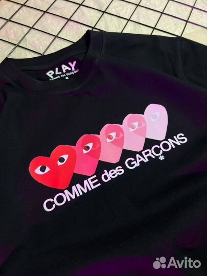 Футболка comme des garcon черная