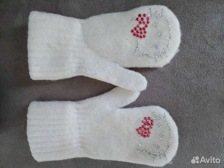 Шапка, варежки, краги на 2-4г