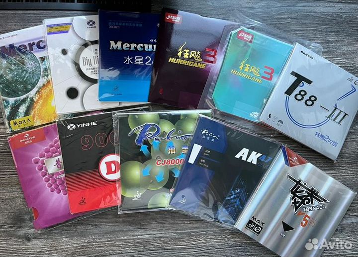 Накладки и основания для настольного тенниса