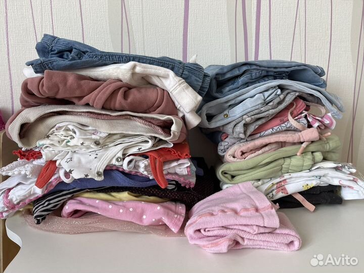 Большой пакет одежды для девочки 80-86