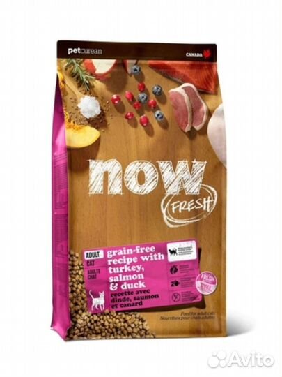 7,26кг Now Adult, сухой корм для взрослых кошек