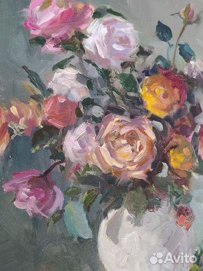 Картина маслом цветы