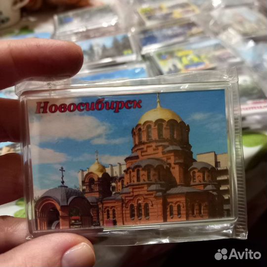Магнит сувенир Новосибирск Искитим Ложок