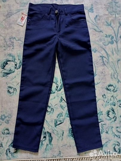 Школьные брюки синие