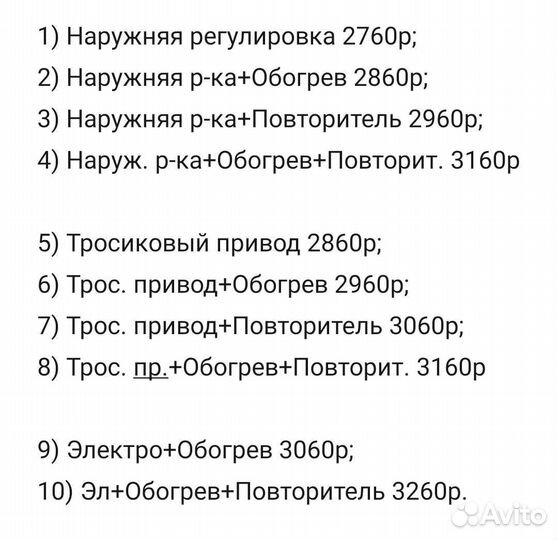 Зеркала от Гранты на Логан, Ларгус, Дастер Сандеро
