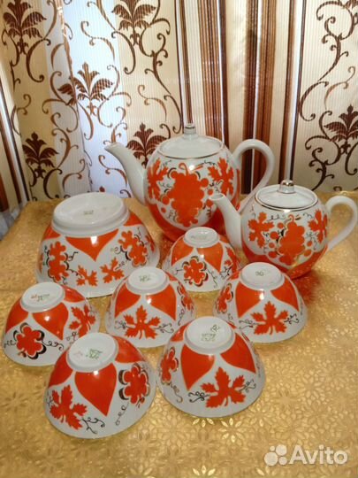 Чайный сервиз СССР с пиалами новый