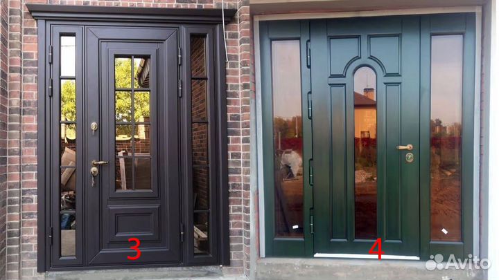 Дверь входная со стеклом на заказ