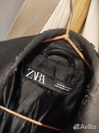 Кожаная куртка косуха zara