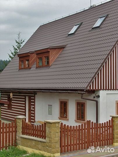 Металлочерепица Монтеррей RAL 8017