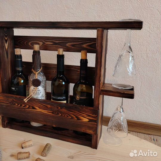 Винная полка лофт