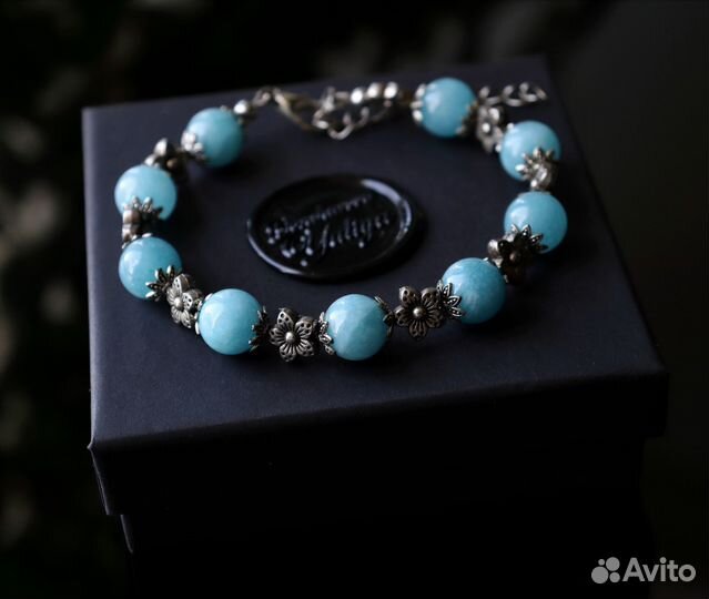 Браслет из аквамарина