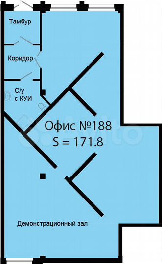 Торгово-офисное помещение, 171.8 м²