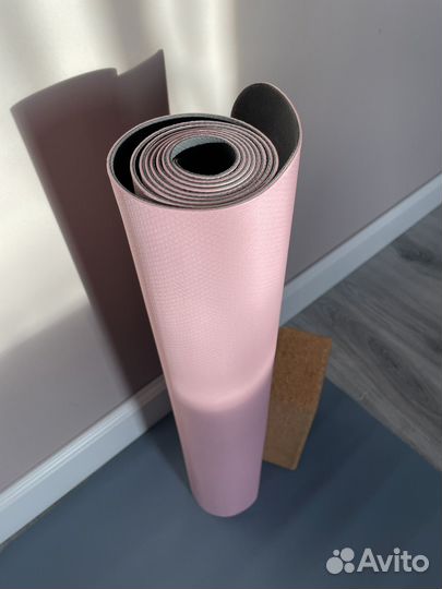 Коврик дня йоги и фитнеса каучук тпэ 183 х61