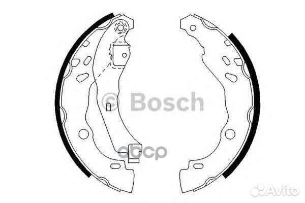 Колодки тормозные барабанные зад 09864876